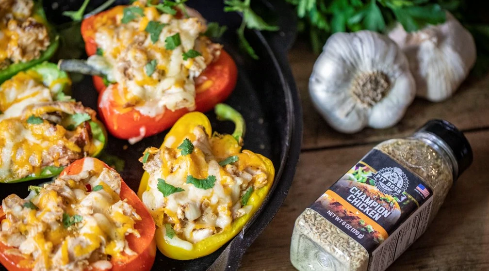 BBQ CHICKEN STUFFED BELL PEPPERS