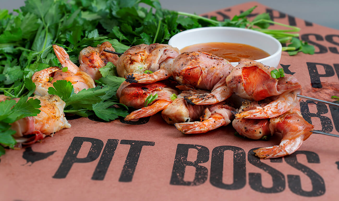crab rangoon stuffed shrimp grilled appetizer recipe cooked on pit boss wood pellet grill