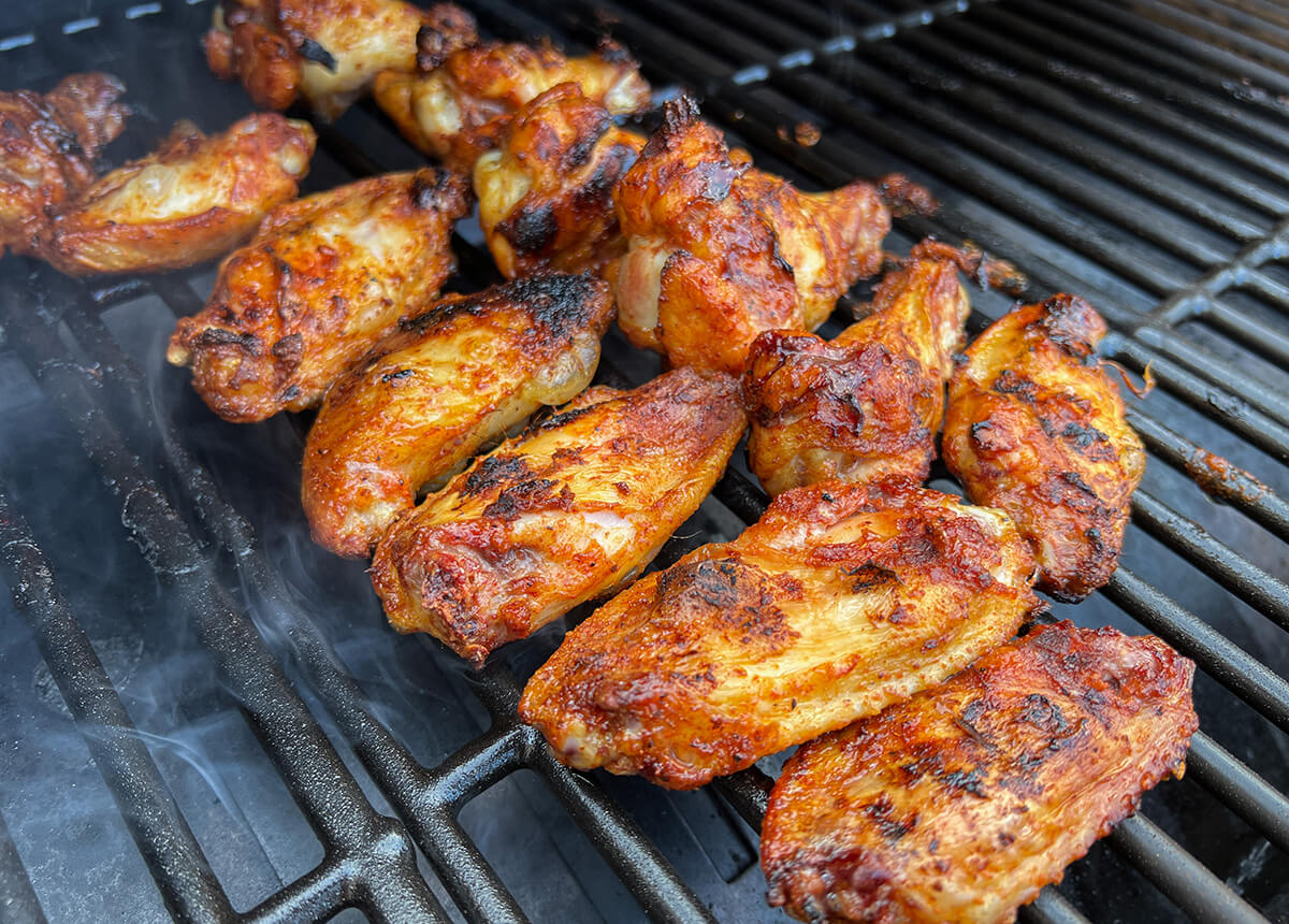 crispy grilled wings smoked on pit boss wood pellet smoker